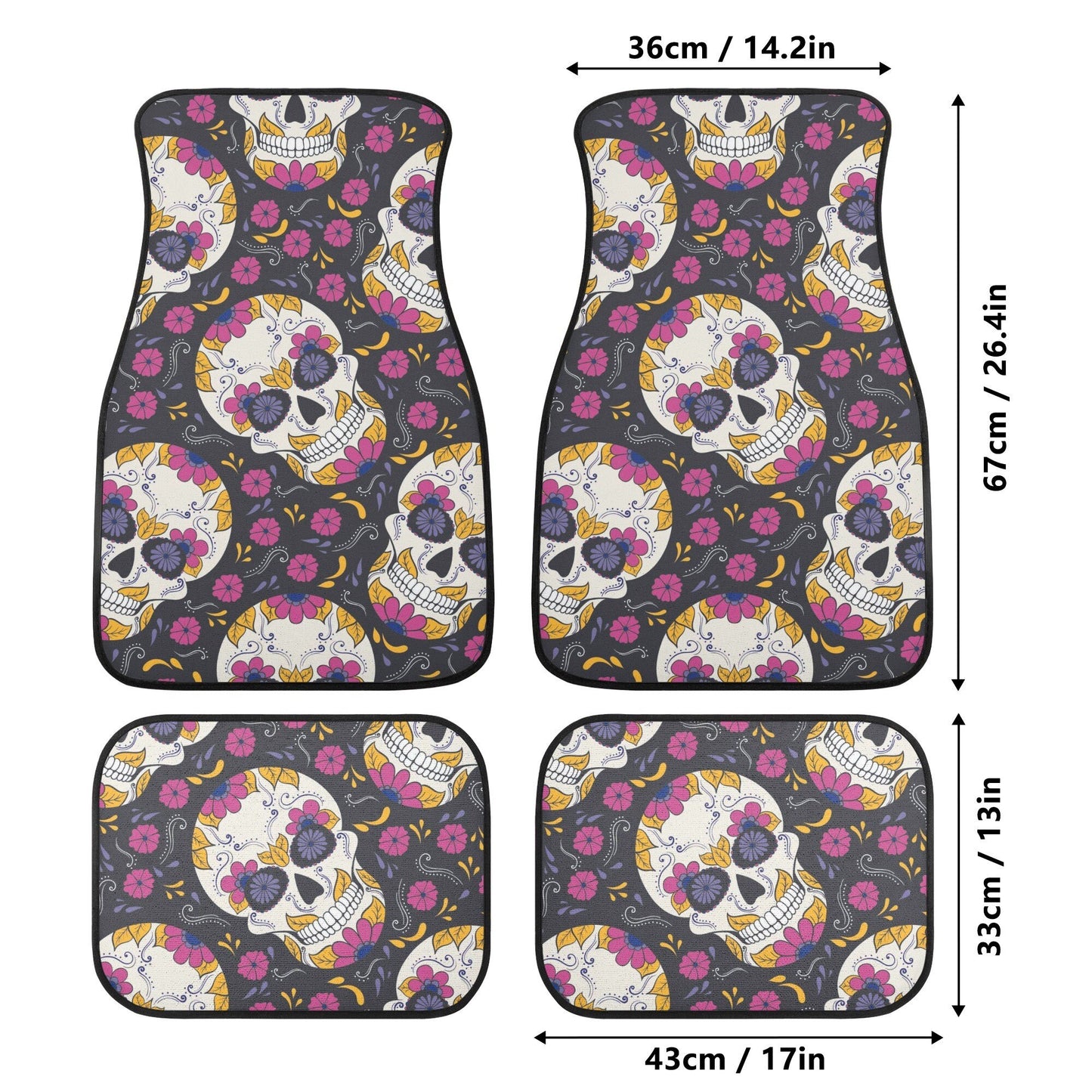 Sugar skull car seat cover, Candy skull Car Seat Covers car mat Mexico skull car seat protector candy skull accessories seat cover for car