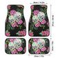 Sugar skull Flower car seat cover, Sugar skull Seat Covers for car, skull car seat protector mat Mexican skull car accessories seat cover