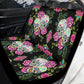 Sugar skull Flower car seat cover, Sugar skull Seat Covers for car, skull car seat protector mat Mexican skull car accessories seat cover