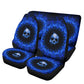 Gothic Skull Car Seat Cover car mat full set, Grim reaper skull seat cover mat for car Flaming skull gothic car seat cover Halloween car mat