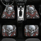 Motorcycle Skull Car Seat Cover car mat, Grim reaper skull seat cover mat for car Biker gothic skull gothic car seat cover Halloween car mat