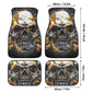Flaming Skull Car Seat Cover car mat full set, Grim reaper skull seat cover mat for car Gothic skull car seat cover, skull mat cover for car