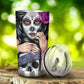 Sugar skull girl tumbler, Candy skull cat cup mug tumblr sugar skull love tumbler cup, skull mug tumbler day of the dead candy skull tumbler