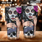 Sugar skull girl tumbler, Candy skull cat cup mug tumblr sugar skull love tumbler cup, skull mug tumbler day of the dead candy skull tumbler