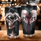 Grim reaper skull tumbler Goth skull cup mug Halloween skull tumbler Gothic skull mug tumbler skull heart mug, punisher skull gothic mug cup
