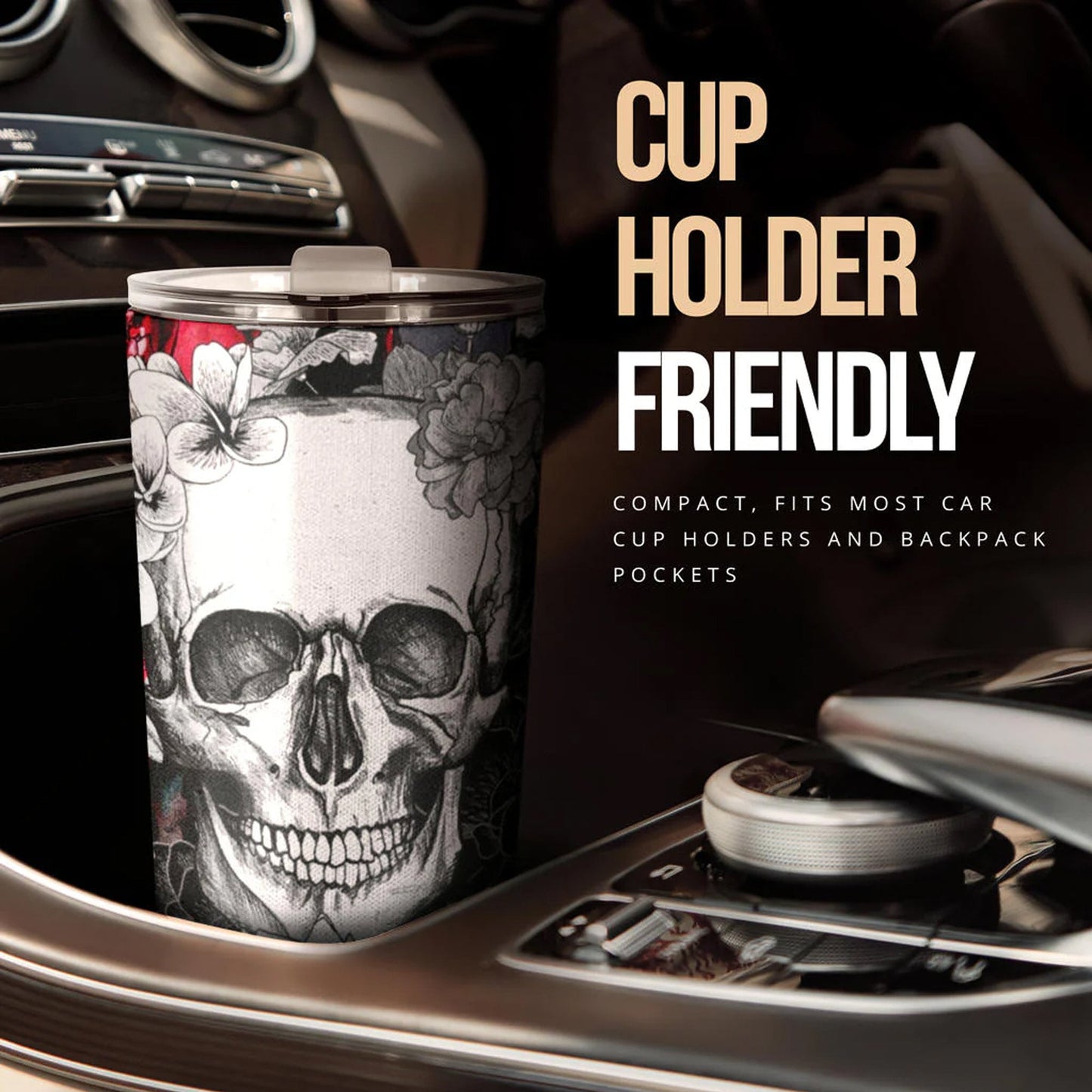 Floral skull tumbler cup Goth skull cup mug Halloween skull tumbler Rose skull mug tumbler skull heart mug, Christmas skull gothic mug cup