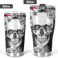 Floral skull tumbler cup Goth skull cup mug Halloween skull tumbler Rose skull mug tumbler skull heart mug, Christmas skull gothic mug cup