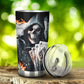 Grim reaper skull tumbler cup, skull Halloween tumbler cup mug, Gothic skull mug tumbler skull reaper mug Christmas skull gothic tumbler cup