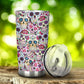 Day of the dead skull tumbler, Candy skull cup mug tumbler sugar skull tumbler cup, Claveras mexican skull day of the dead skull tumbler cup