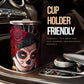 Day of the dead girl skull tumbler, Candy skull cup mug tumbler sugar skull girl tumbler cup Mexican skull day of the dead skull tumbler cup
