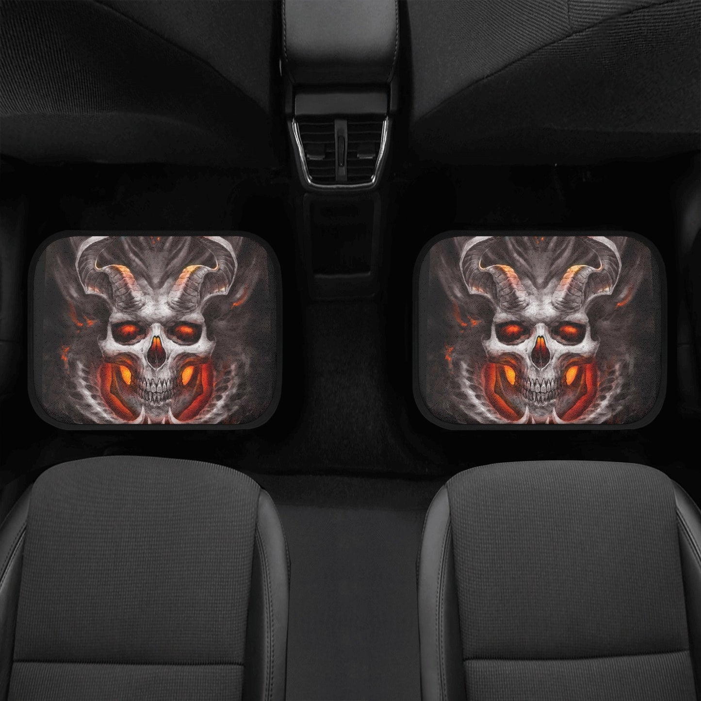 Skull Seat Cover for car, skull mat for car, Grim reaper skull seat cover mat for car Gothic skull car seat cover, skull mat cover for car