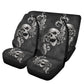 Floral Skull Seat Cover for car, flower skull car mat, Halloween skull seat cover mat for car, skull car seat cover, skull mat cover for car