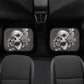 Floral Skull Seat Cover for car, flower skull car mat, Halloween skull seat cover mat for car, skull car seat cover, skull mat cover for car