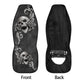 Floral Skull Seat Cover for car, flower skull car mat, Halloween skull seat cover mat for car, skull car seat cover, skull mat cover for car
