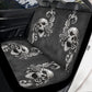 Floral Skull Seat Cover for car, flower skull car mat, Halloween skull seat cover mat for car, skull car seat cover, skull mat cover for car