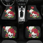 Rose Skull Seat Cover for car, floral skull car mat, Halloween skull seat cover mat for car, skull car seat cover, skull mat cover for car