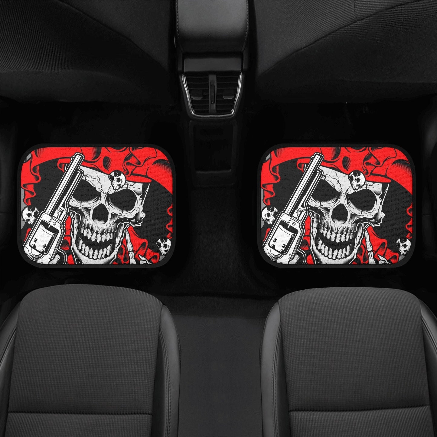 Gothic Skull Seat Cover for car skull mat for car Skeleton skull seat cover mat for car Horror skull car seat cover, skull mat cover for car