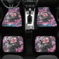 Gothic Skull Seat Cover for car skull mat for car Skeleton skull seat cover mat for car Rose skull car seat cover, skull mat cover for car