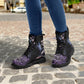 Sugar skull day of the dead girl leather boots, Candy skull girl boots men women Dia de los muertos skull girl boots shoes sugar skull boots