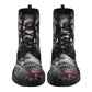 Sugar skull day of the dead girl leather boots, Candy skull girl boots men women Dia de los muertos skull girl boots shoes sugar skull boots