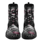 Sugar skull day of the dead girl leather boots, Candy skull girl boots men women Dia de los muertos skull girl boots shoes sugar skull boots