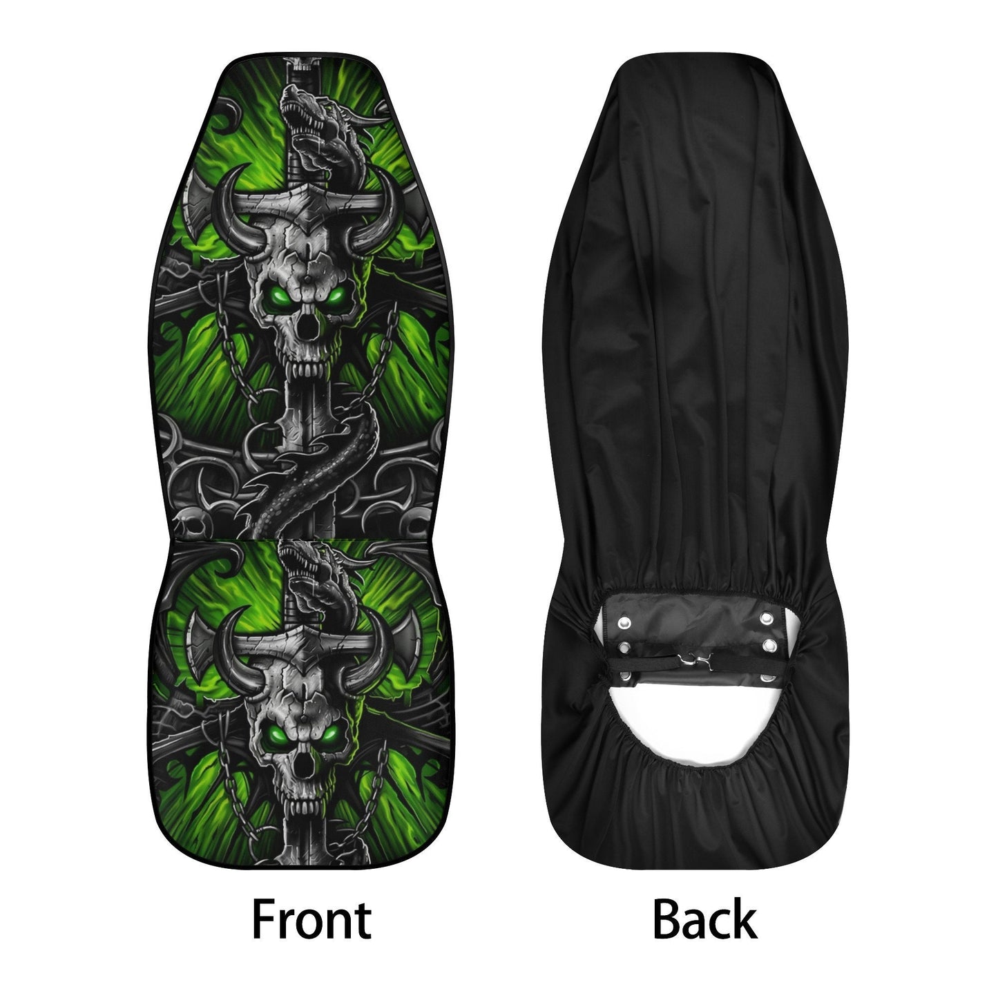 Dragon Skull car seat cover car mat, skull mat seat cover for car, Skeleton skull seat cover mat for car, Halloween skull mat cover for car