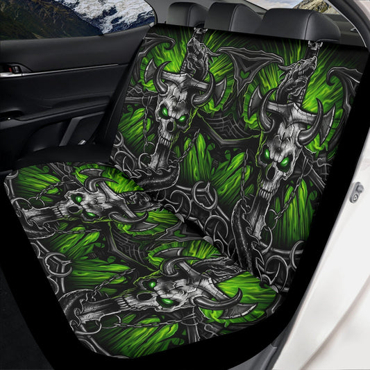 Dragon Skull car seat cover car mat, skull mat seat cover for car, Skeleton skull seat cover mat for car, Halloween skull mat cover for car