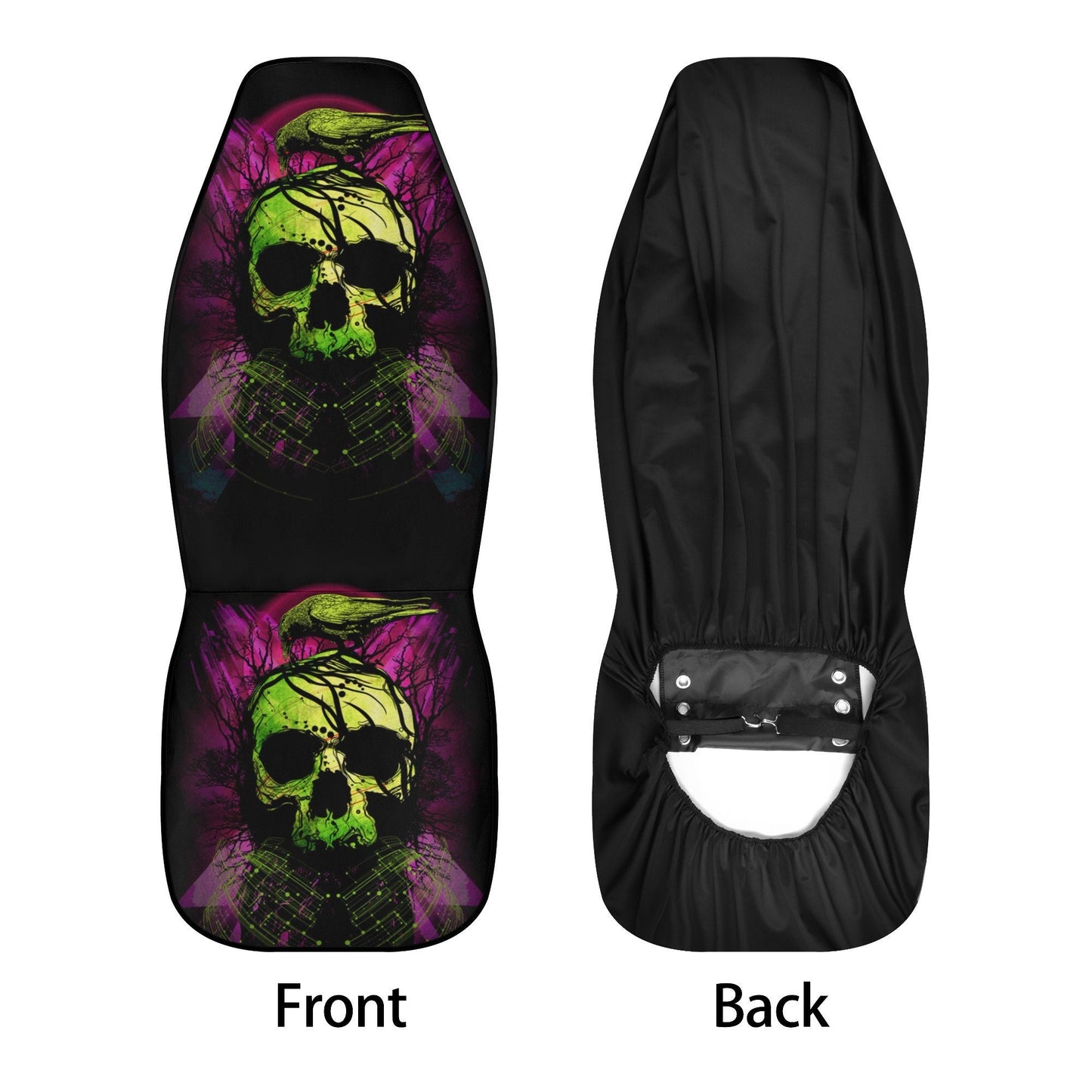 Gothic Skull Seat Cover for car skull mat for car Skeleton skull seat cover mat for car Halloween skull car seat cover, skull mat for car
