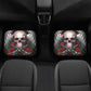 Rose Skull Seat Cover for car, skull rug for car, Skeleton skull car seat cover mat, Halloween skull evil car seat cover skull mat for car