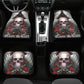 Rose Skull Seat Cover for car, skull rug for car, Skeleton skull car seat cover mat, Halloween skull evil car seat cover skull mat for car
