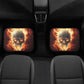 Fire Skull Seat Cover for car, Gothic rug mat for car Fire skull seat cover mat for car Gothic skull car seat cover, skull mat cover for car