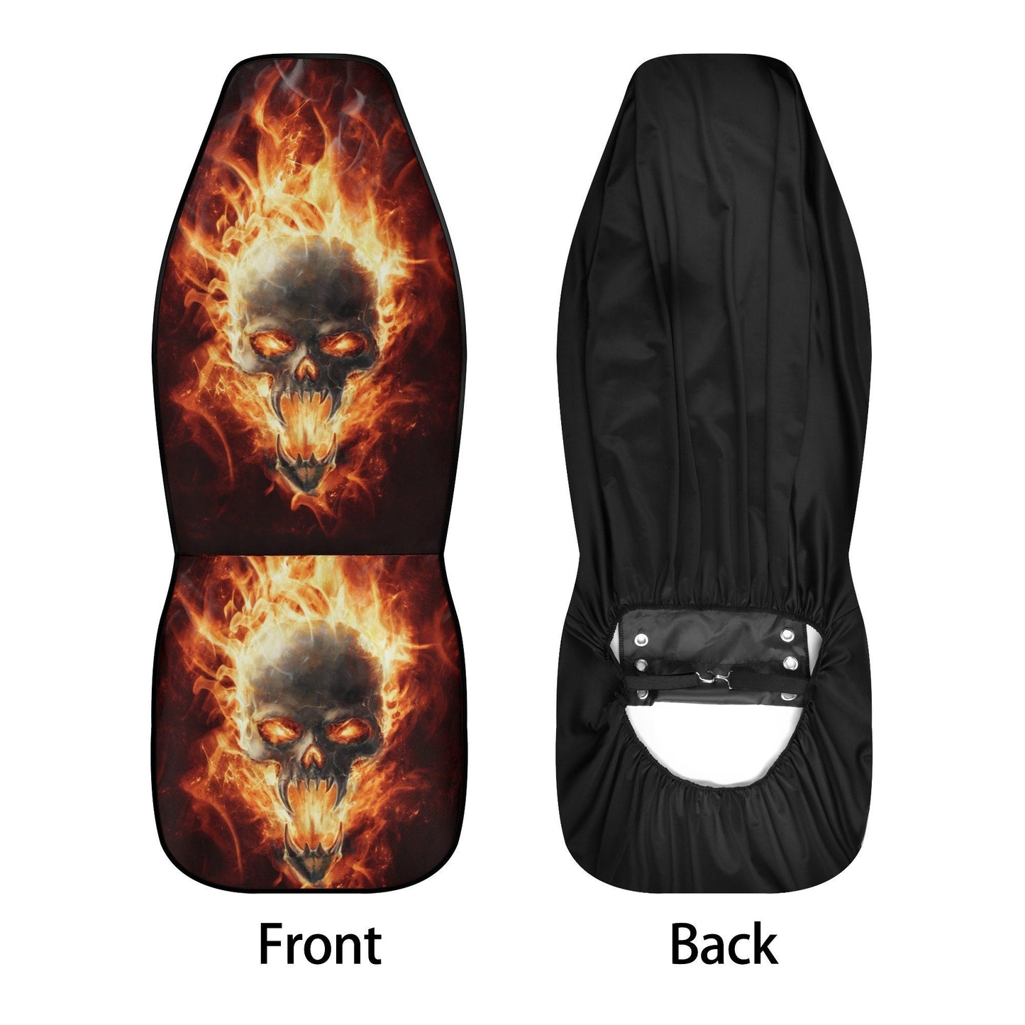 Fire Skull Seat Cover for car, Gothic rug mat for car Fire skull seat cover mat for car Gothic skull car seat cover, skull mat cover for car