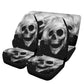 Gothic Skull Seat Cover for car, skull rug for car, Skeleton skull car seat cover mat, Halloween skull evil car seat cover skull mat for car