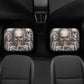 No see no hear no speak Skull Seat Cover rug mat for car, skull car seat cover mat, Halloween skull evil car seat cover skull mat for car