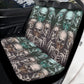 No see no hear no speak Skull Seat Cover rug mat for car, skull car seat cover mat, Halloween skull evil car seat cover skull mat for car