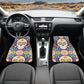 Candy skull seat cover for car, Day of the dead skull Seat Covers mat for car, sugar skull seat cover rug mat for car, skull car seat cover