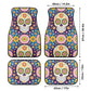Candy skull seat cover for car, Day of the dead skull Seat Covers mat for car, sugar skull seat cover rug mat for car, skull car seat cover