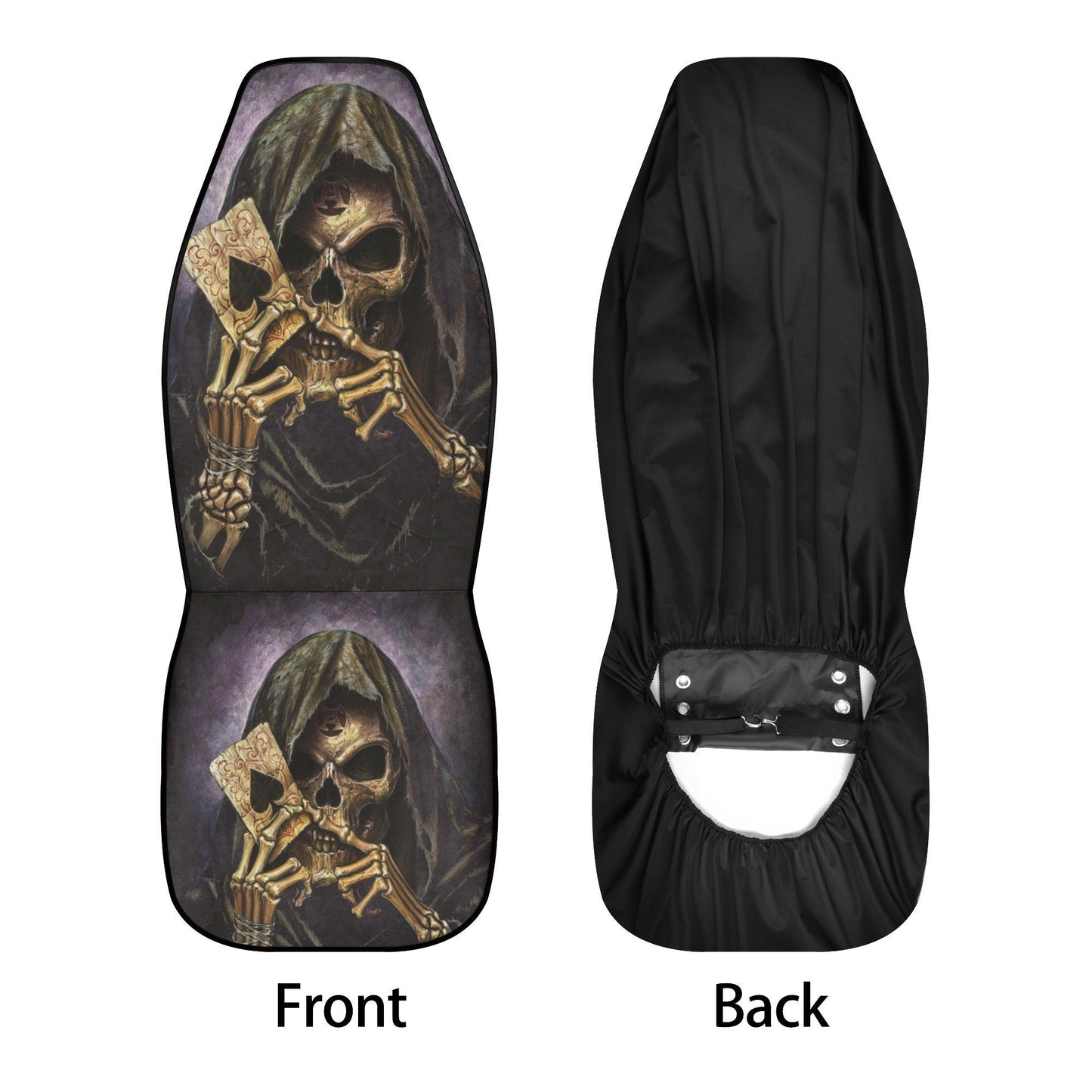 Grim reaper Skull Seat Cover for car, flower skull car mat, skull seat cover mat for car Horror evil car seat cover, skull mat cover for car