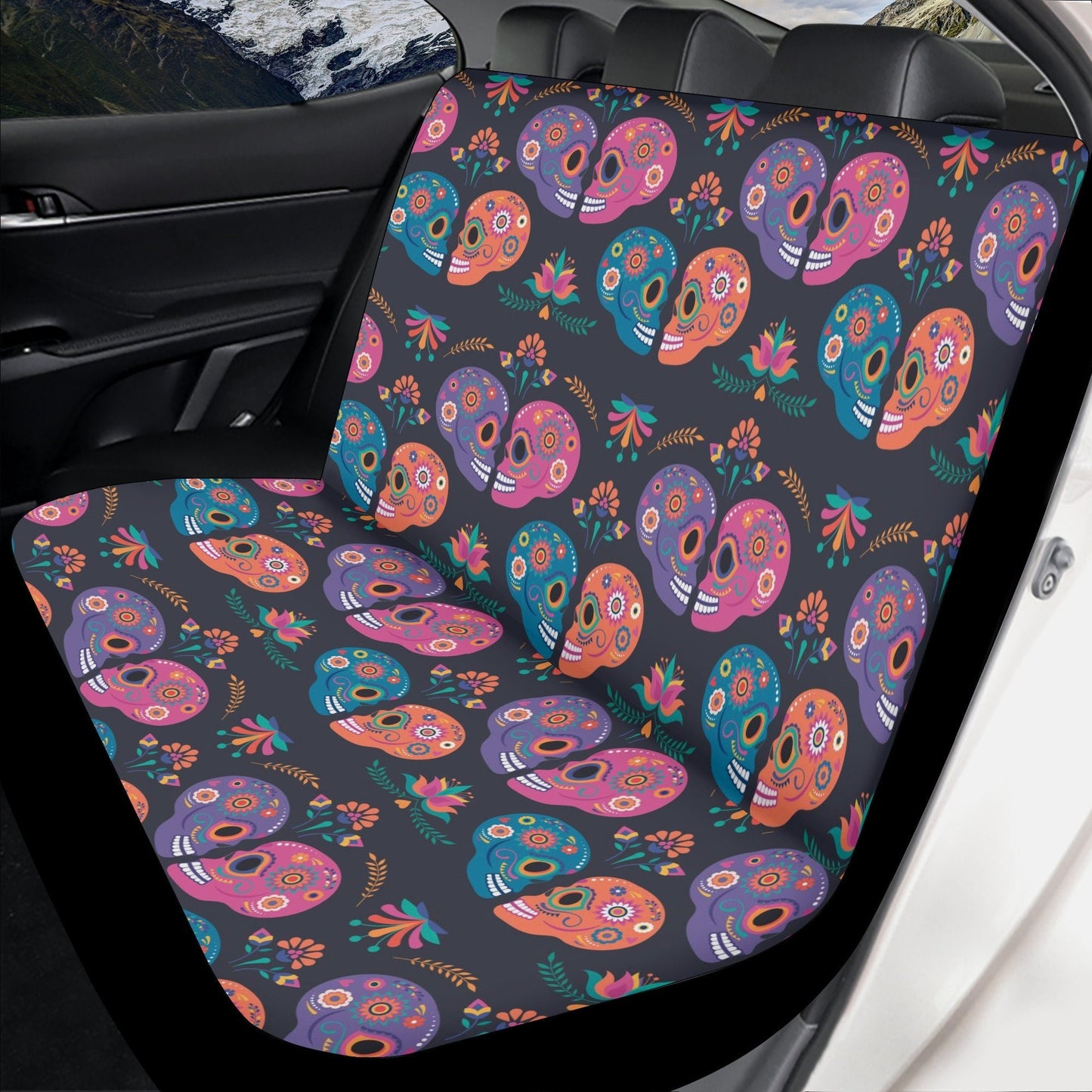 Sugar skull dia de los muertos calaveras Car Seat Covers, day of the dead car seat cover, sugar skull car accessories, car seat covers