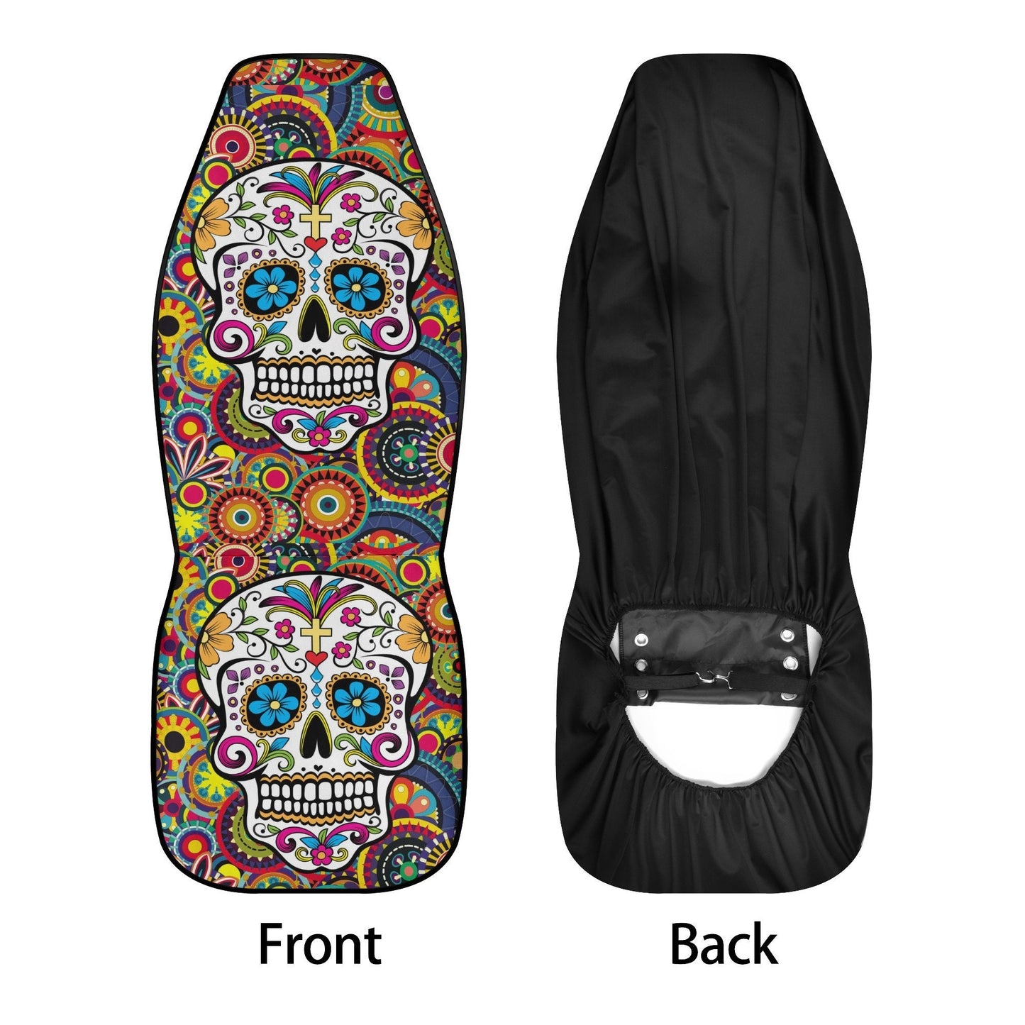 Sugar skull dia de los muertos calaveras Car Seat Covers, day of the dead car mats, sugar skull car accessories, skull car seat covers mats