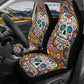 Sugar skull dia de los muertos calaveras Car Seat Covers, day of the dead car mats, sugar skull car accessories, skull car seat covers mats