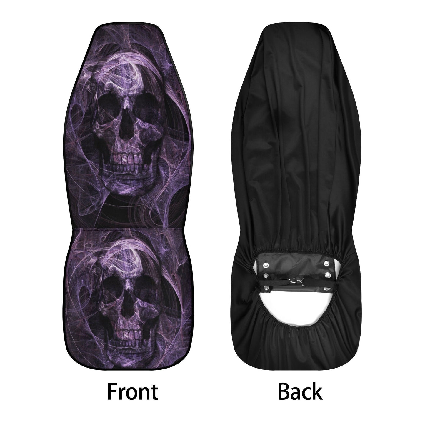 Flaming skull gothic car seat covers car mats, Halloween car mat seat covers, Skeleton grim reaper car mat car accessories seat covers