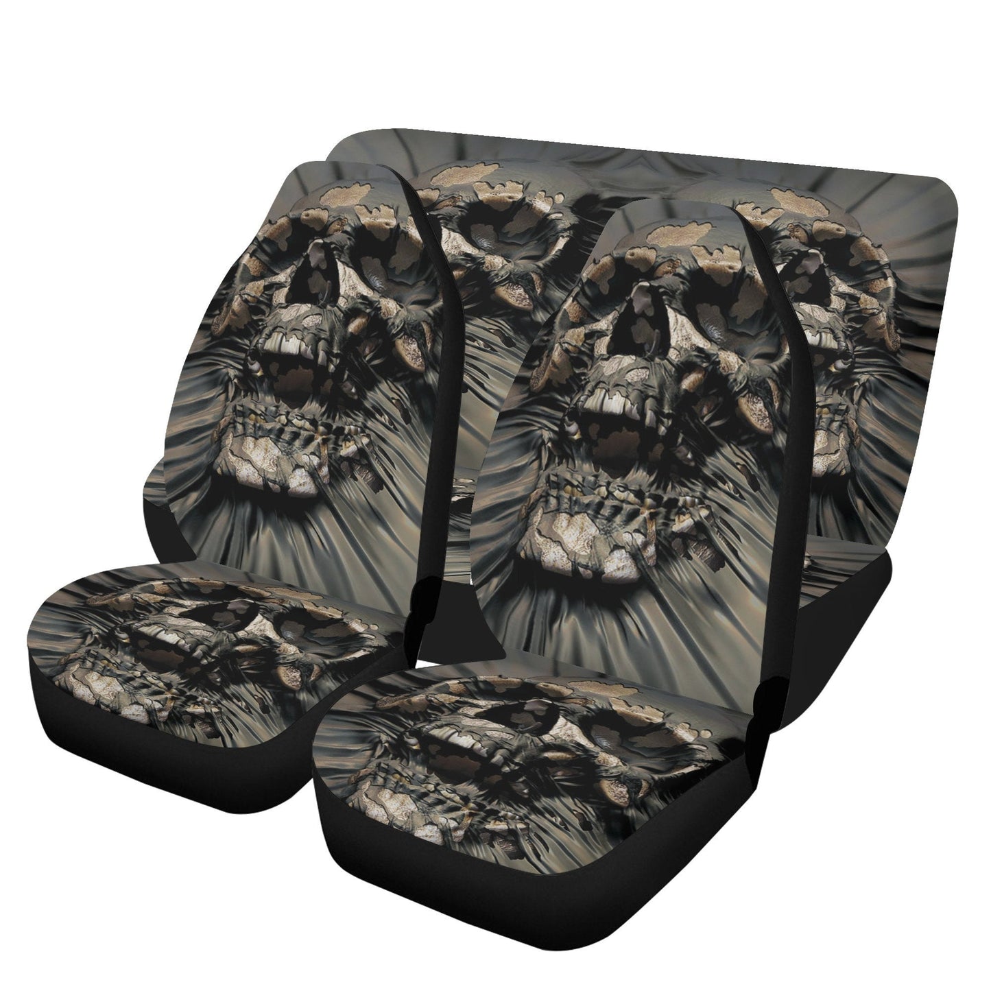 Horror skull seat cover for car, skull rug mat for car, Halloween skeleton car seat cover, Death ghost gothic skull car seat cover car mats