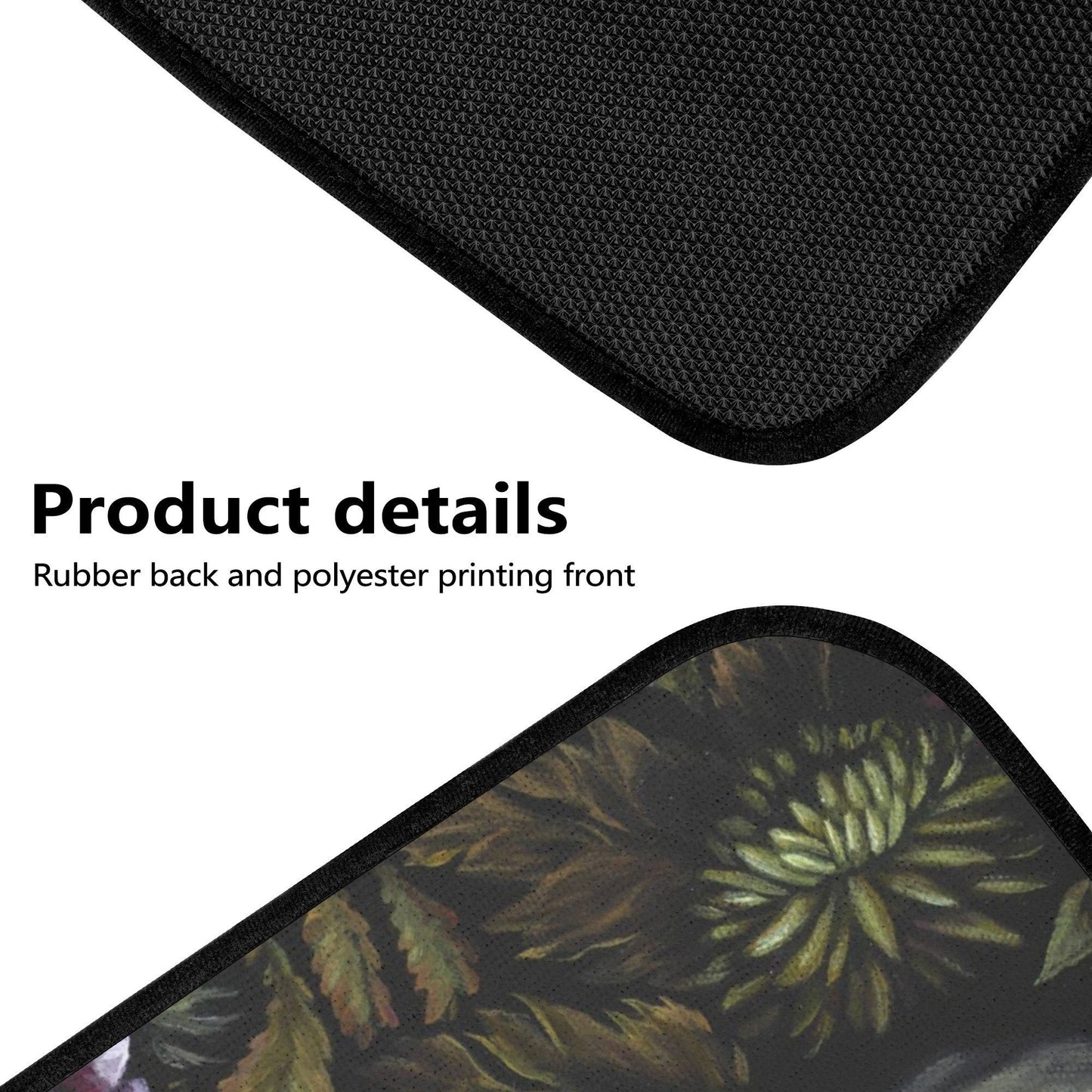 Floral skull seat cover for car, skull rug mat for car, Halloween skeleton car seat cover, Death floral gothic skull car seat cover car mats