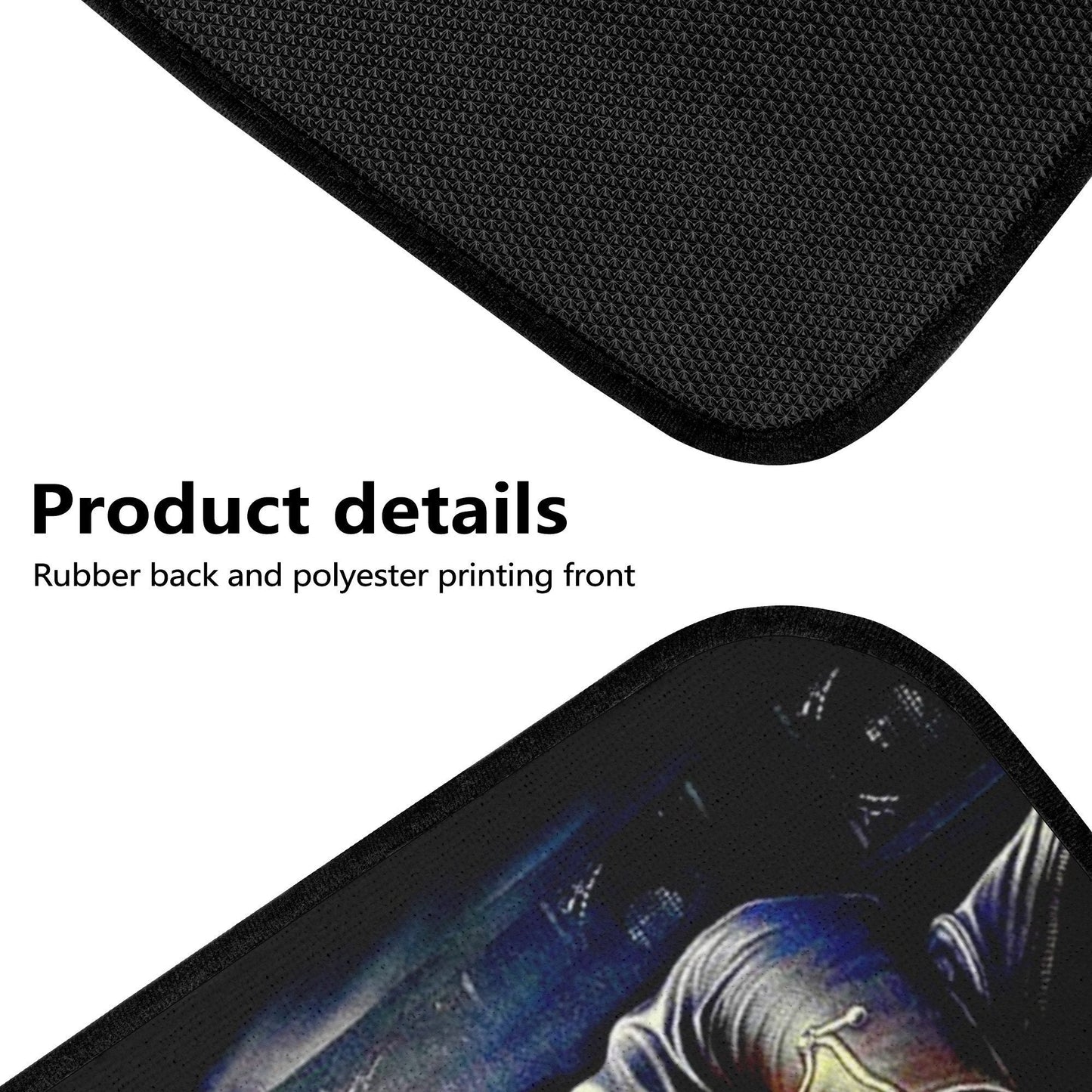 Skull Guitarist car seat cover mat, grim reaper rug mat for car, Guitarist gothic skull car seat cover Skeleton skull car seat cover car mat