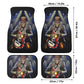 Skull Guitarist car seat cover mat, grim reaper rug mat for car, Guitarist gothic skull car seat cover Skeleton skull car seat cover car mat