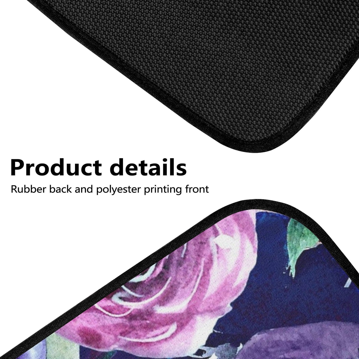 Floral skull car seat cover, rose skull rug mat for car, Halloween skeleton car seat cover, Death floral gothic skull car seat cover car mat