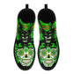 Saint Patrick's Day sugar skull leather boots, Sugar skull boots men women, Dia de los muertos skull boots shoes Calaveras Candy skull boots