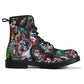 Calaveras skull day of the dead leather boots Sugar Calaveras skull boots men women, Dia de los muertos skull boots shoes, Candy skull boots