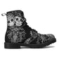 Sugar skull love day of the dead leather boots Calaveras skull boots men women Dia de los muertos Mexico skull boots shoes Candy skull boots